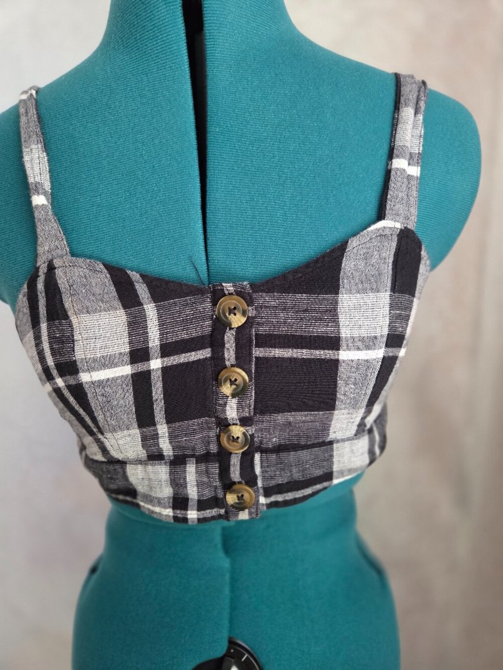 Plaid Cropped Top